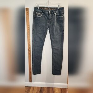 Rock Revival Dark Gray Skinny Jeans